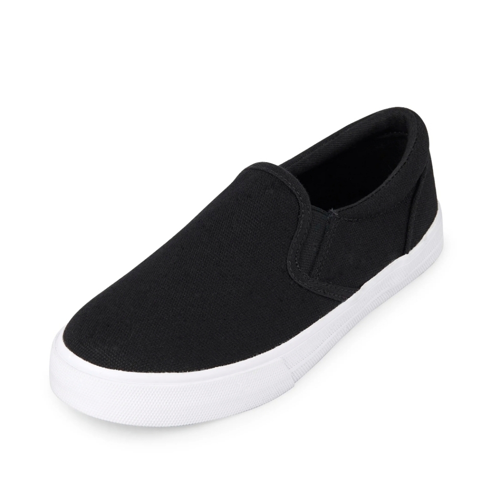 Boys uniform slip on sneakers
